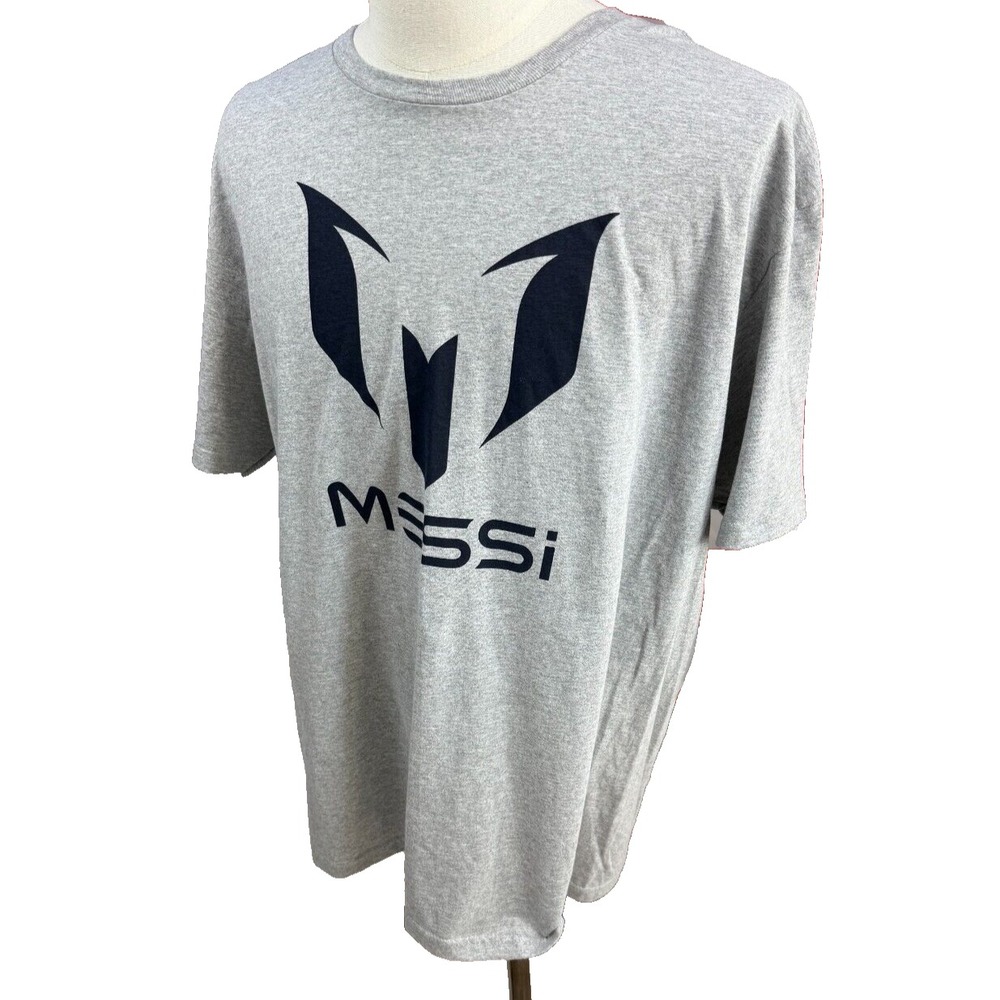 Messi Collection Inter Miami Mens Heather Gray Graphic Tee Shirt XLarge NEW